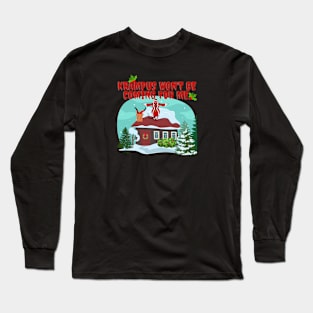 Krampus on the Rooftop Long Sleeve T-Shirt